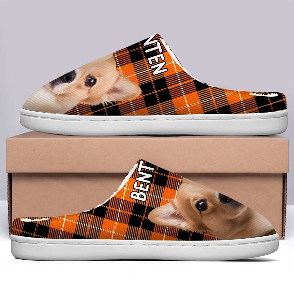 Personalized Cotton Slippers – Custom Pattern Cozy Indoor House Slippers