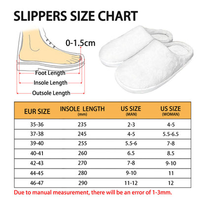 Personalized Cotton Slippers – Custom Pattern Cozy Indoor House Slippers