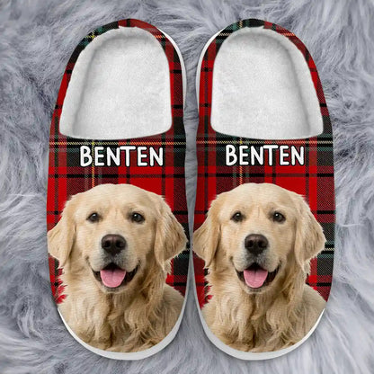 Personalized Cotton Slippers – Custom Pattern Cozy Indoor House Slippers