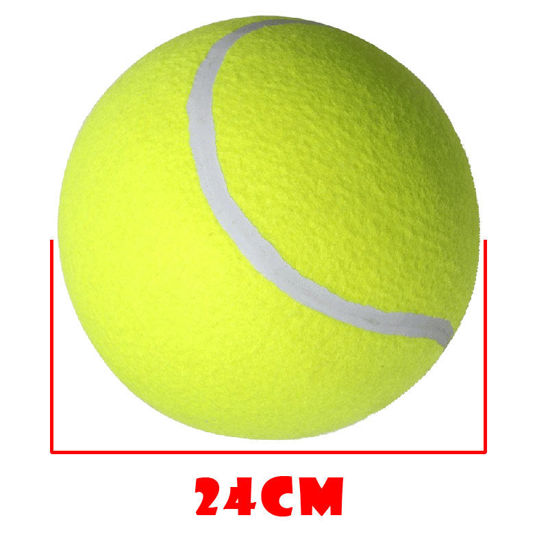 Inflatable Tennis Pet Toy – Elastic Rubber Training Ball for Corgis & Golden Retrievers