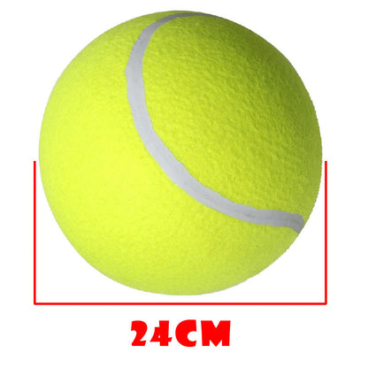Inflatable Tennis Pet Toy – Elastic Rubber Training Ball for Corgis & Golden Retrievers