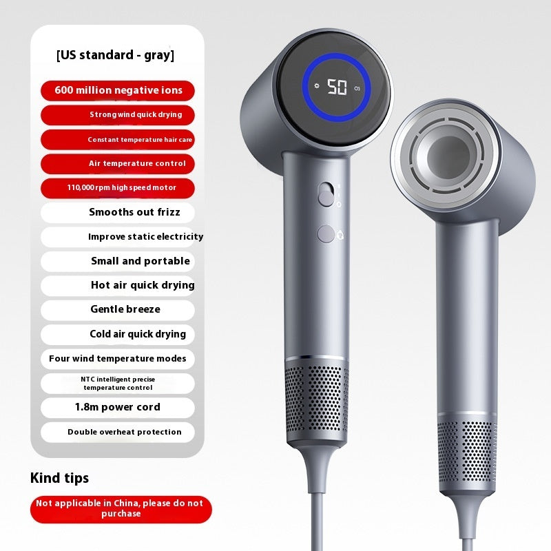 High-Concentration Anion Hair Dryer with Constant Temperature for Damage-Free Hair Care