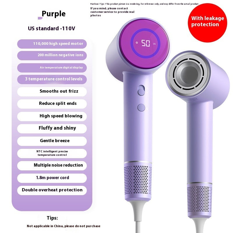 High-Concentration Anion Hair Dryer with Constant Temperature for Damage-Free Hair Care