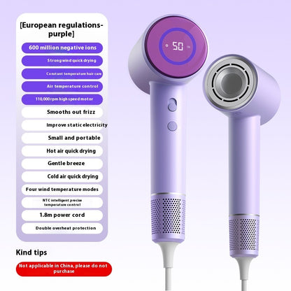 High-Concentration Anion Hair Dryer with Constant Temperature for Damage-Free Hair Care