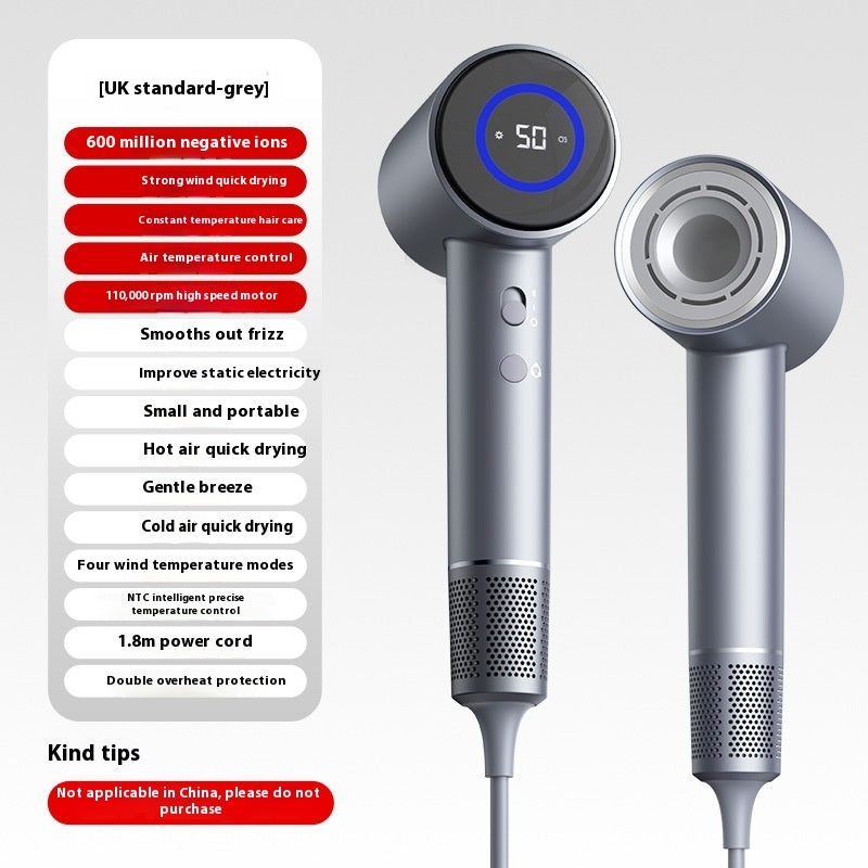 High-Concentration Anion Hair Dryer with Constant Temperature for Damage-Free Hair Care