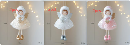 Christmas Angel Girl Pendant – Big Eyes Winter Mesh Charm Decoration