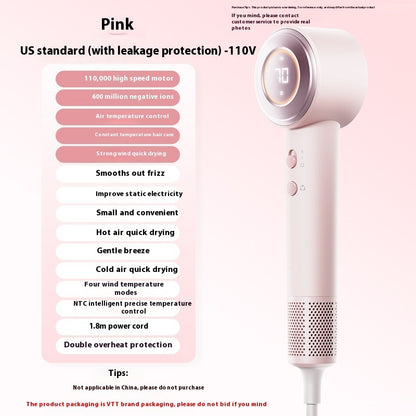 High-Concentration Anion Hair Dryer with Constant Temperature for Damage-Free Hair Care
